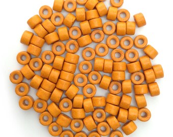 ceramic tubes ceramic cylinder orange 6 mm 100 pieces ceramic beads greek ceramic beads orange 6 mm beads mykonos