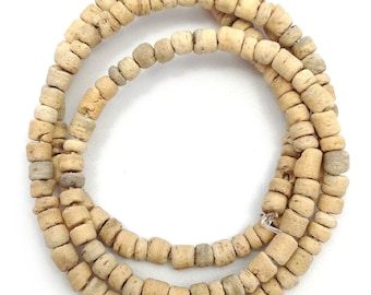 Coconut beads natural white 3 mm 1 strand Pukalite coconut slices undyed natural beads round coco spacer beads washer coin beads