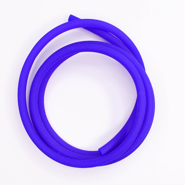 Tube caoutchouc creux 5 mm bleu fluo trou 1 m élastique 3 mm tube caoutchouc élastique creux