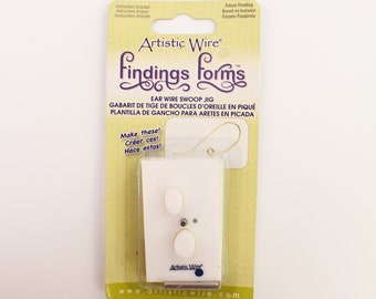 Ear Wire Swoop Jig template for bending ear hooks 1 piece template for making wire earrings yourself