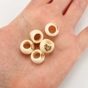 Large hole beads white 15 mm 5 pieces Paxiubao seeds Beads Brazil natural seeds beads image 4