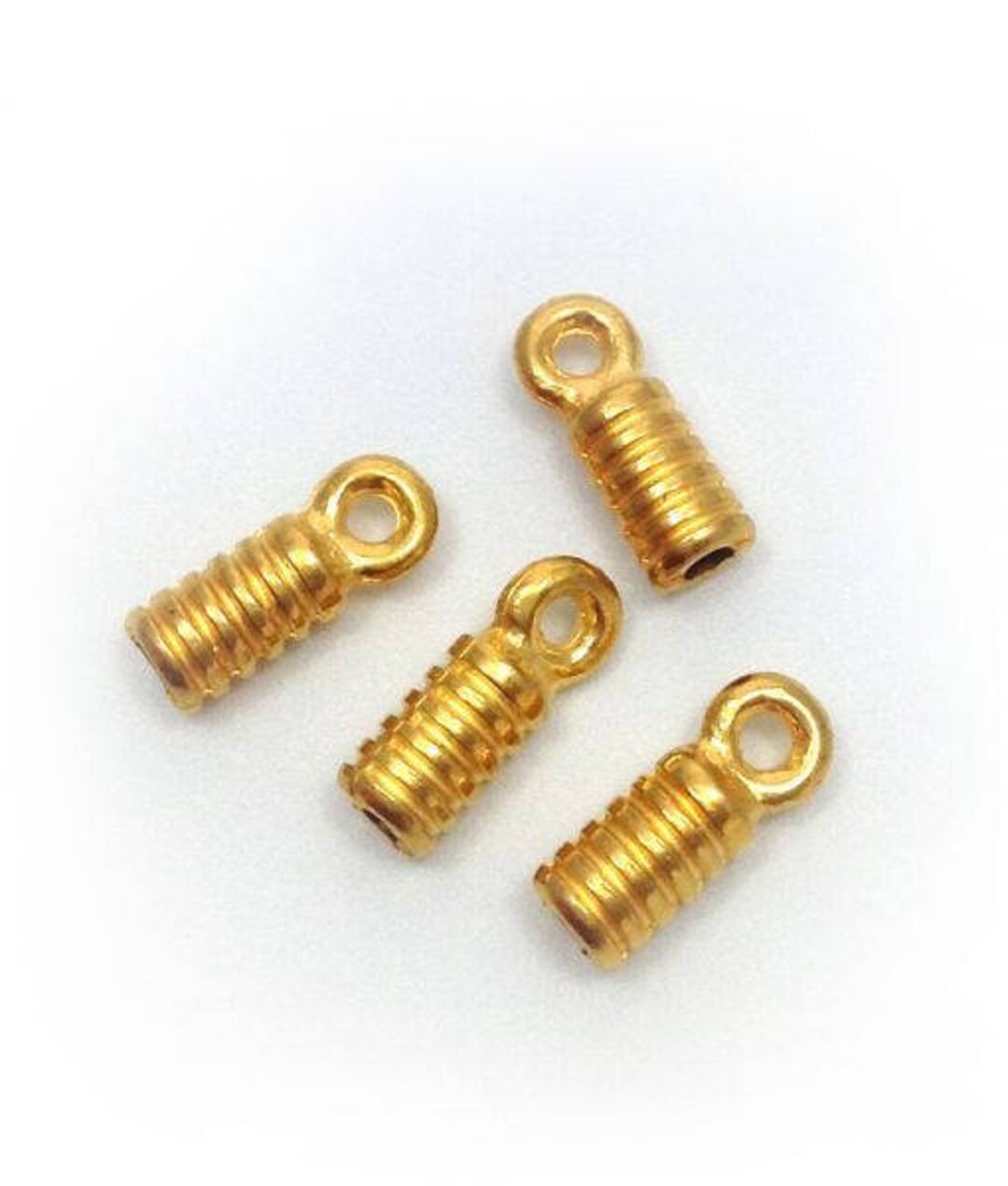 End Caps Leather End Caps Gold Plated 4pcs for 2mm Leather Etsy