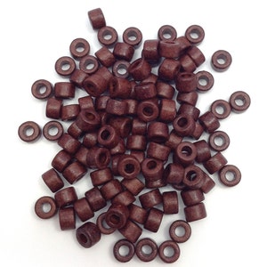 perle di ceramica cilindro di ceramica marrone scuro 6 mm perle di ceramica perle di ceramica marrone perline del distanziatore perline del tubo perline greche mykonos perline rotonde