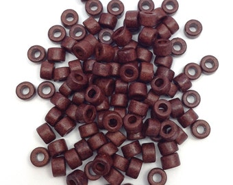 ceramic beads ceramic cylinder dark brown 6 mm ceramic beads brown spacer beads tube beads greek beads mykonos beads round