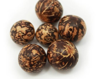 Natural beads 15 mm paxiubao beads natural brown 6 piece seed beads Brazil beads with bowl natural seeds brown beads big beads shamballa