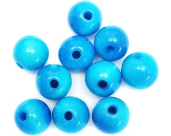 Tagua beads, turquoise, 5 mm, 10 pieces, beads round Tagua ball small beads round tagua beads turquoise beads spacer beads eco beads