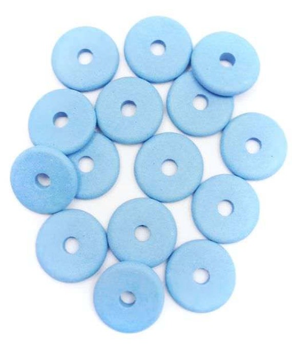 Keramik Scheiben rund weiß 13mm 15 Stück Keramikperlen
