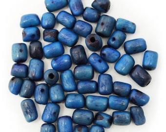 acai beads Acai tuben beads blue 6-10 mm 50 pieces seed azaiperlen Brazil natural seeds natural beads blue beads tube beads 6 mm tubes