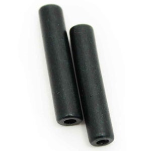 ceramic tubes ceramic tubes black matt 30 mm 2 pieces ceramic beads black ceramic beads 30 mm beads long black beads greek tube beads