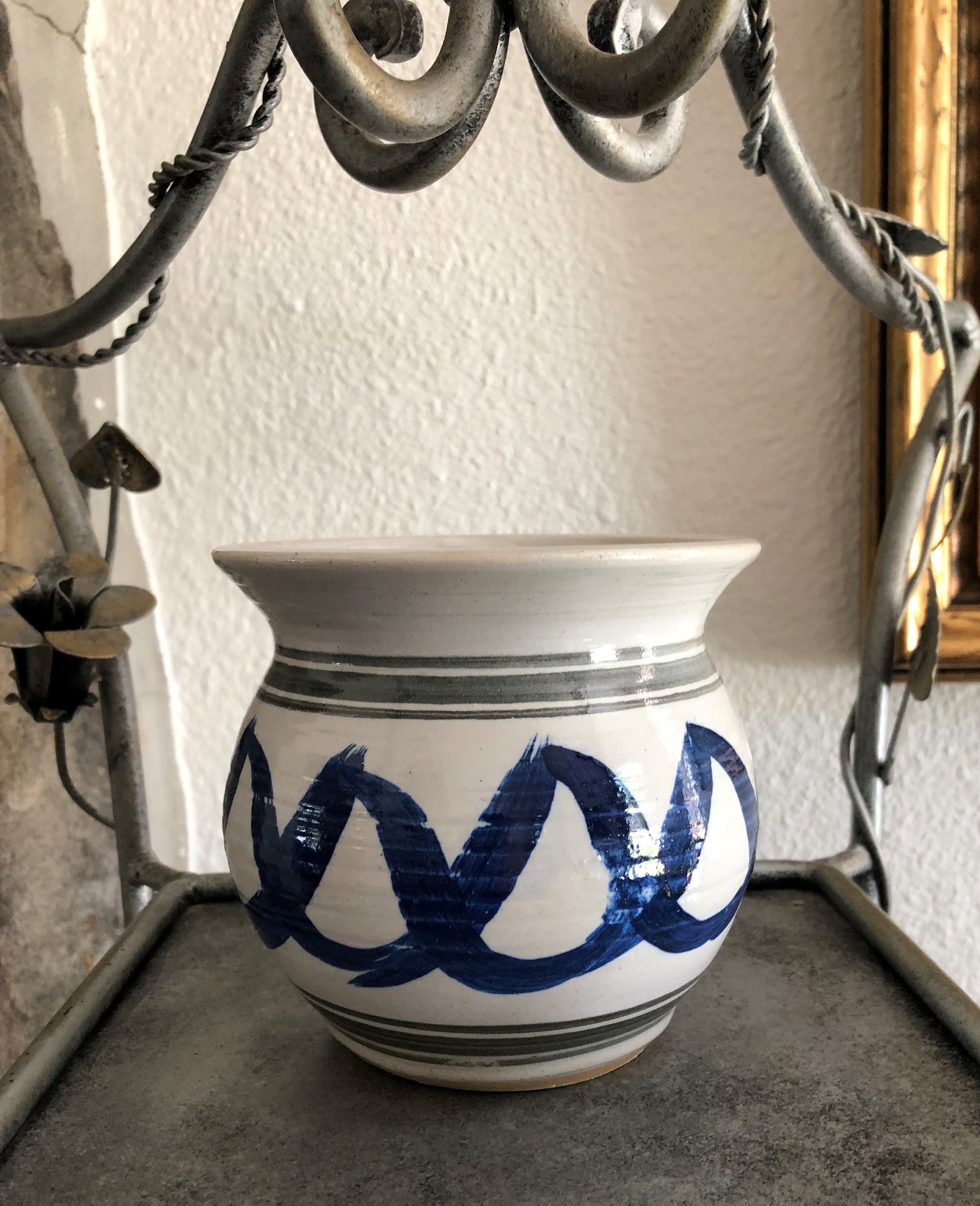 Vintage Signed Jamestown VA. Pottery Bowl Salt Glaze Crock Etsy