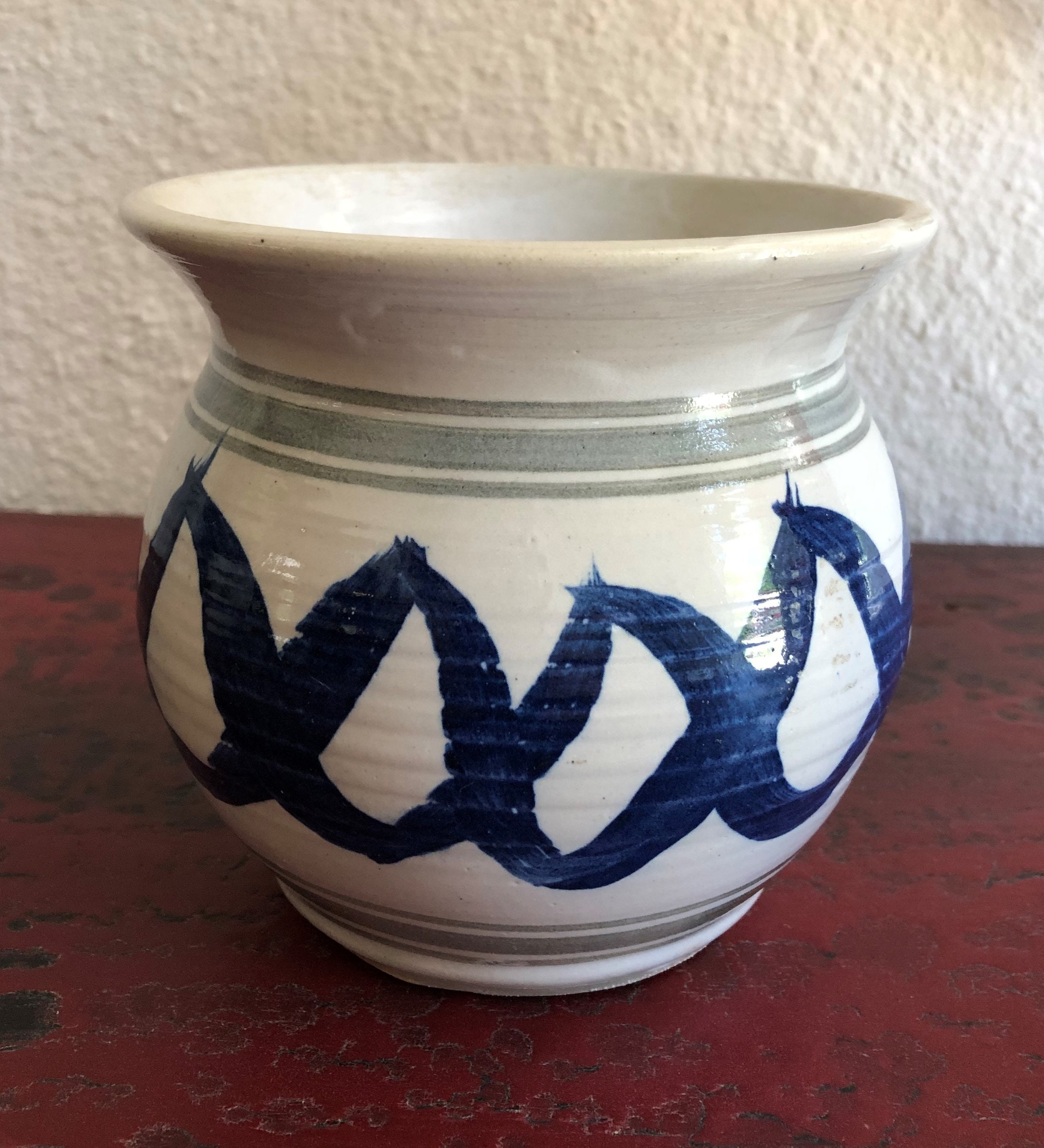 Vintage Signed Jamestown VA. Pottery Bowl Salt Glaze Crock Etsy