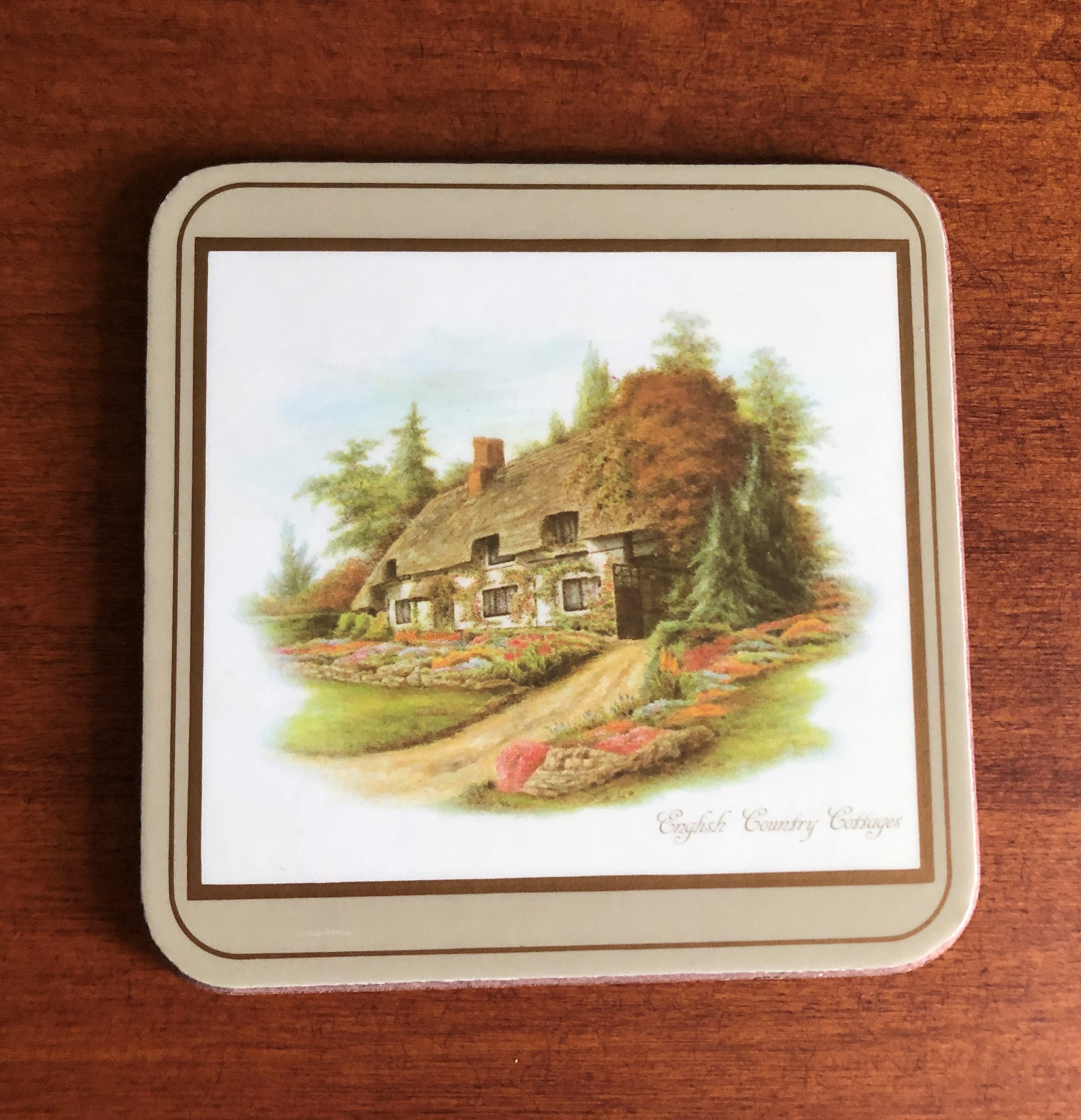 English Pimpernel Coasters Country Cottages Cork Back Coasters Etsy