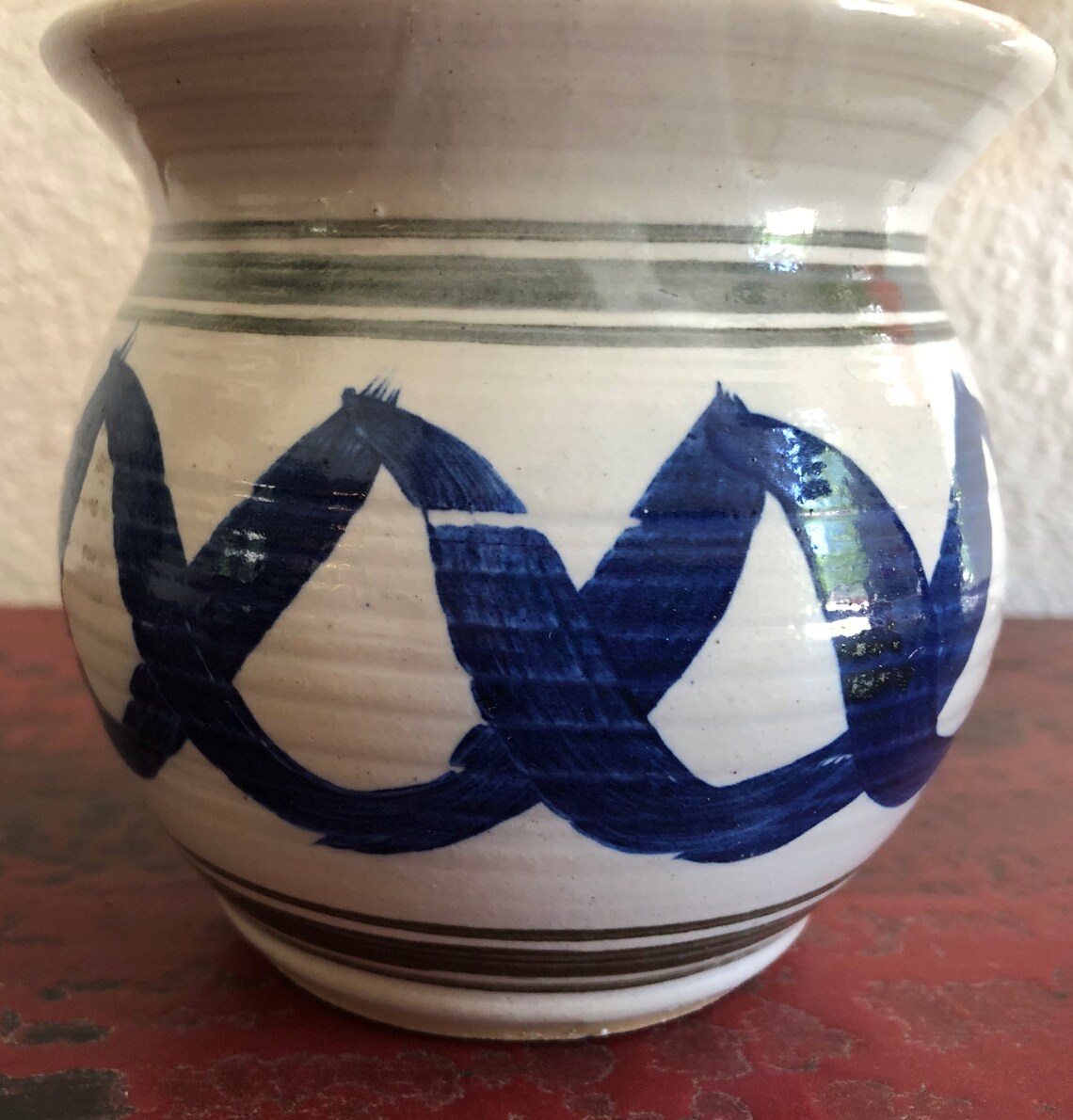 Vintage Signed Jamestown VA. Pottery Bowl Salt Glaze Crock Etsy