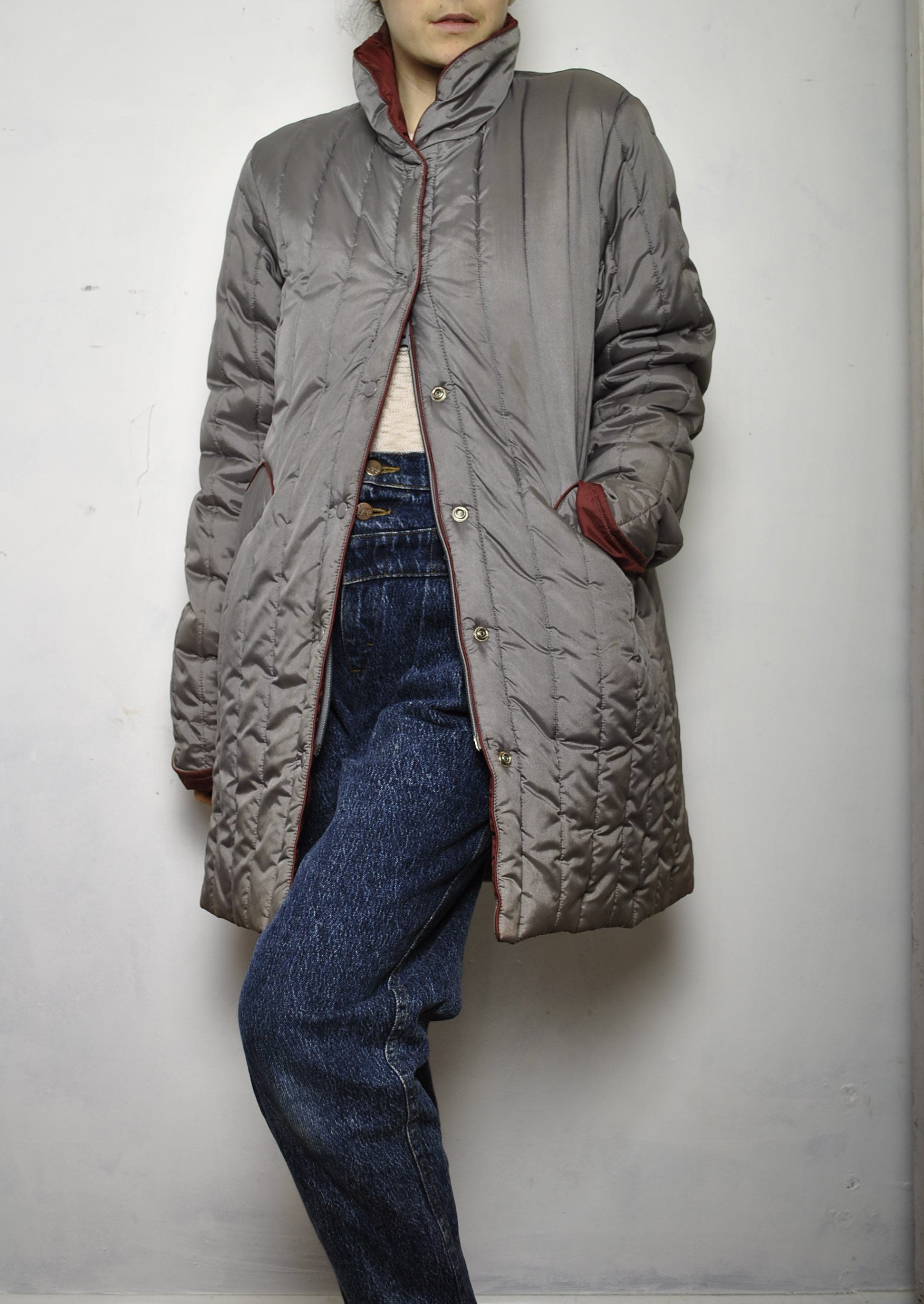 white quilted puffer jacket