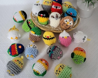 Cute Mini Round Birds Owl Budgies Cockatiel Duck Rainbow Lorikeet Galah Cockatoo Macaw Parrot Kookaburra - Crochet Finished Product