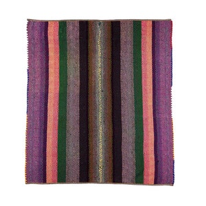 FRAZADA BLANKET | Large Peruvian textile hand woven in the Andes with sheep wool and alpaca  | Can be used as a rug, a throw or a tapestry