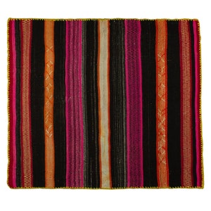 FRAZADA BLANKET | Vintage Peruvian textile hand woven in the Andes with sheep wool and alpaca  | Can be used as a rug, a throw or a tapestry