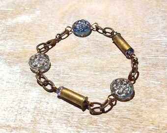 BC408 6 Bullet Charms Antique Bronze Tone 3D