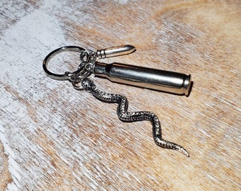 Bullet Casing Keychain - .223 Rifle/.22 lr Charm - Plata