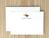 Personalized Stationery Fly Fishing Note Cards Gifts for Men High Quality 12 Note Cards 12 Envelopes