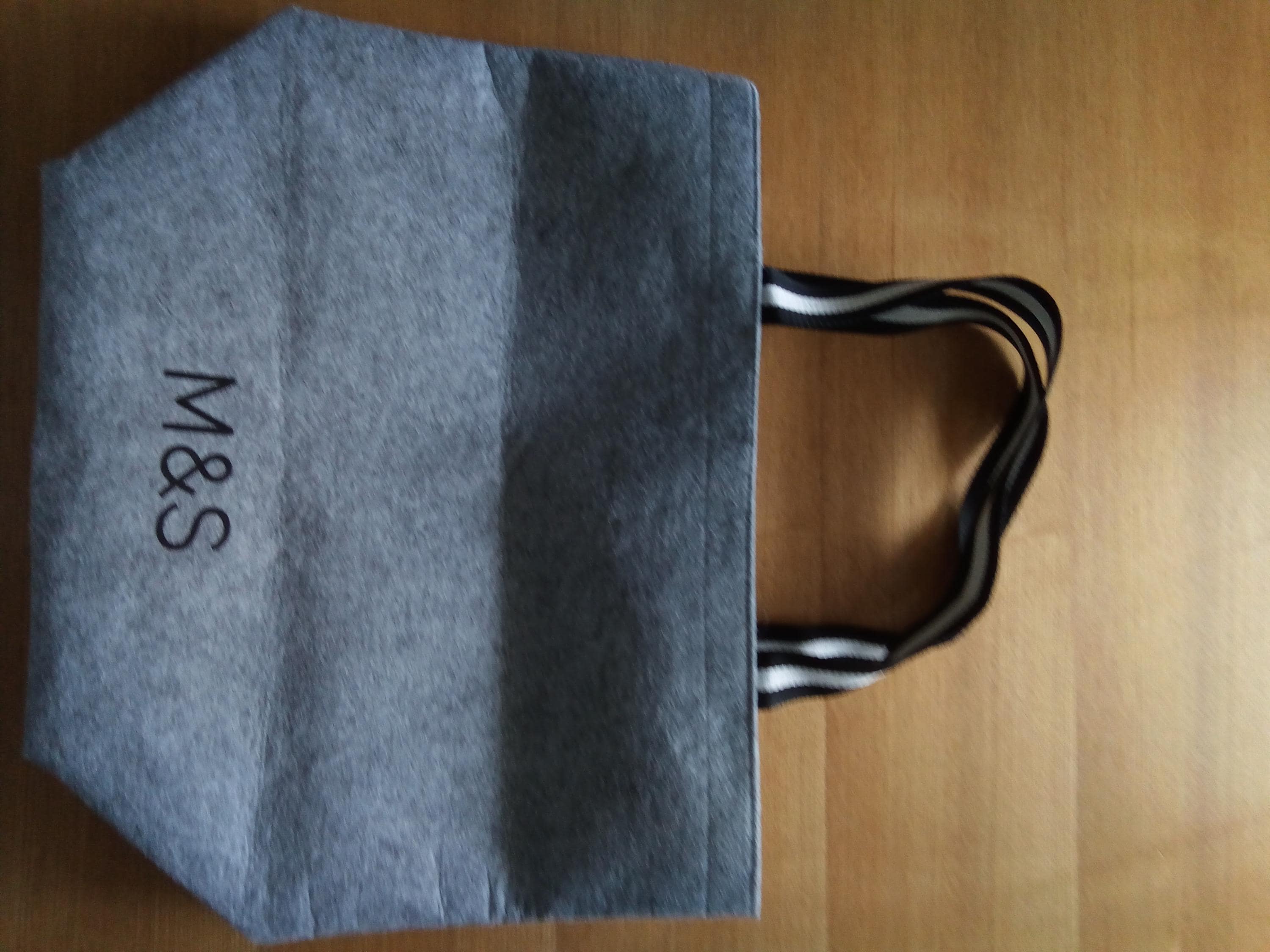 M&S Grey Felt Shopping Tote Bag for Life Premium Material Fab