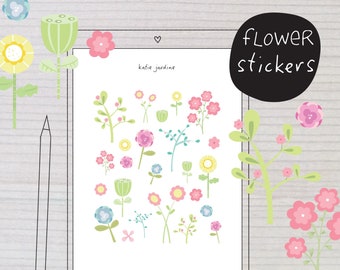 Digitale planner stickers, bloem stickers, decoratieve bloemen stickers, Goodnotes planner stickers, digitale Bullet Journal stickers, Floral
