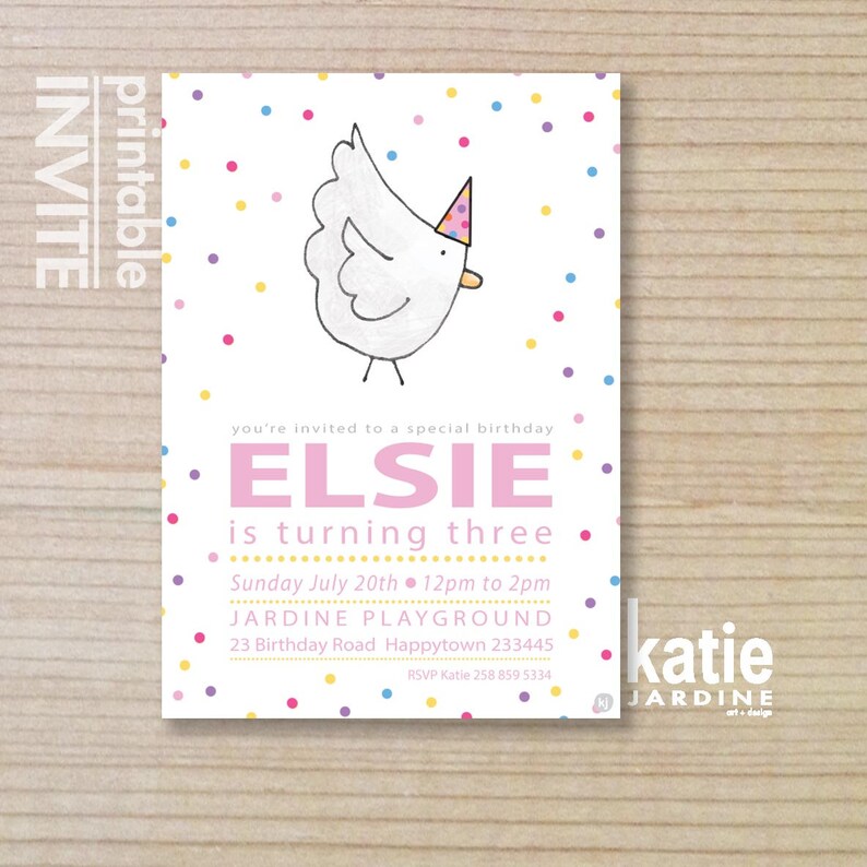 farm invitation kids invitation chickens printable invitation chickens invitation girls farm invite lots of spots image 1