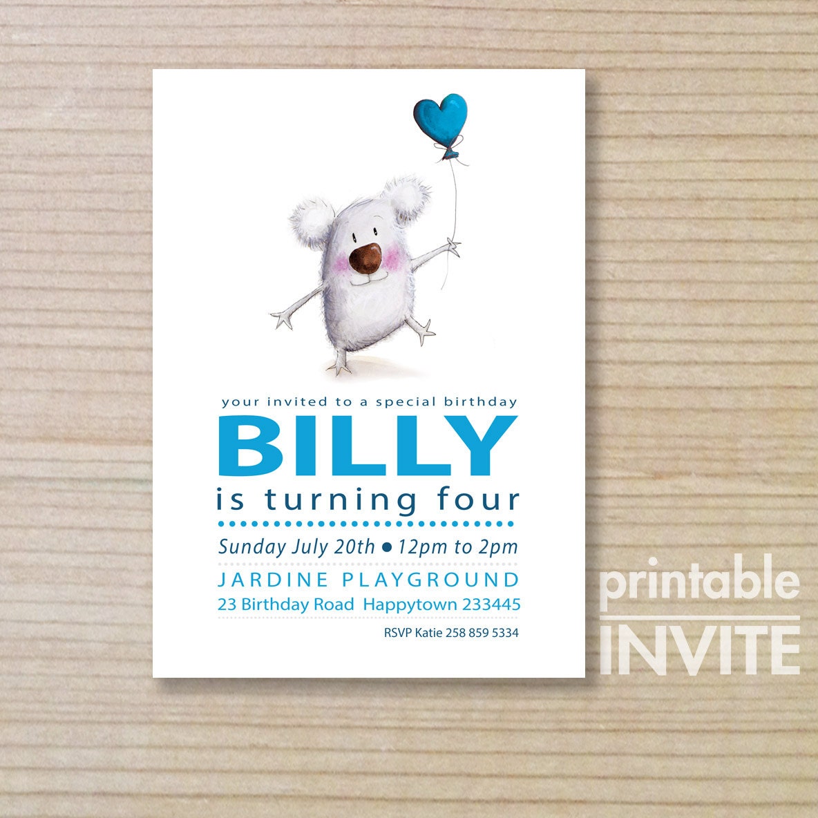 Kids Invitation Boys Invitation Printable Invitation - Etsy