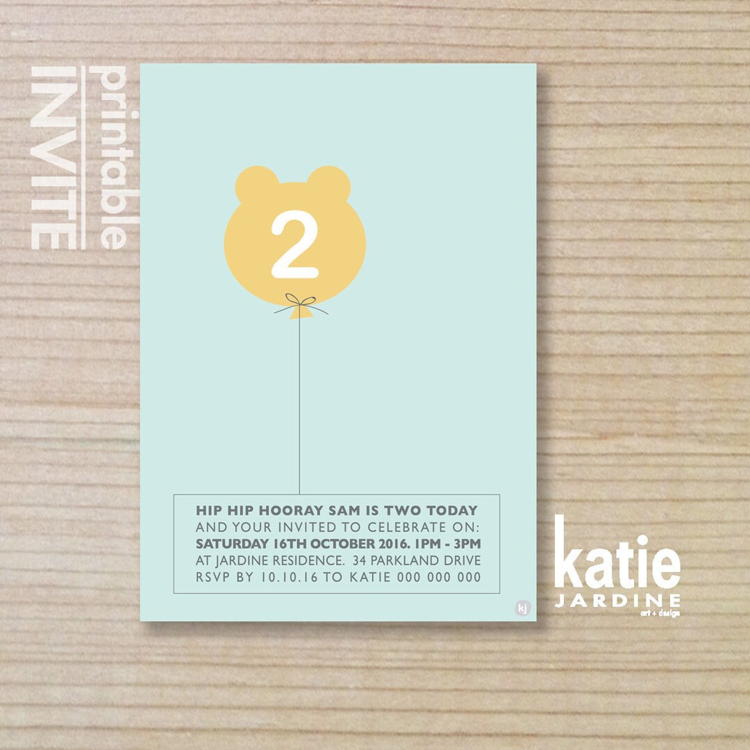 Boys Invitation Kids Invitation Printable Invitation - Etsy