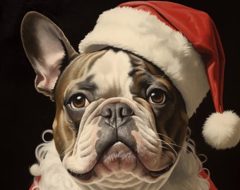 Custom Santa Paws Portrait Gift - Personalized Christmas Present with Your Pet Dog!