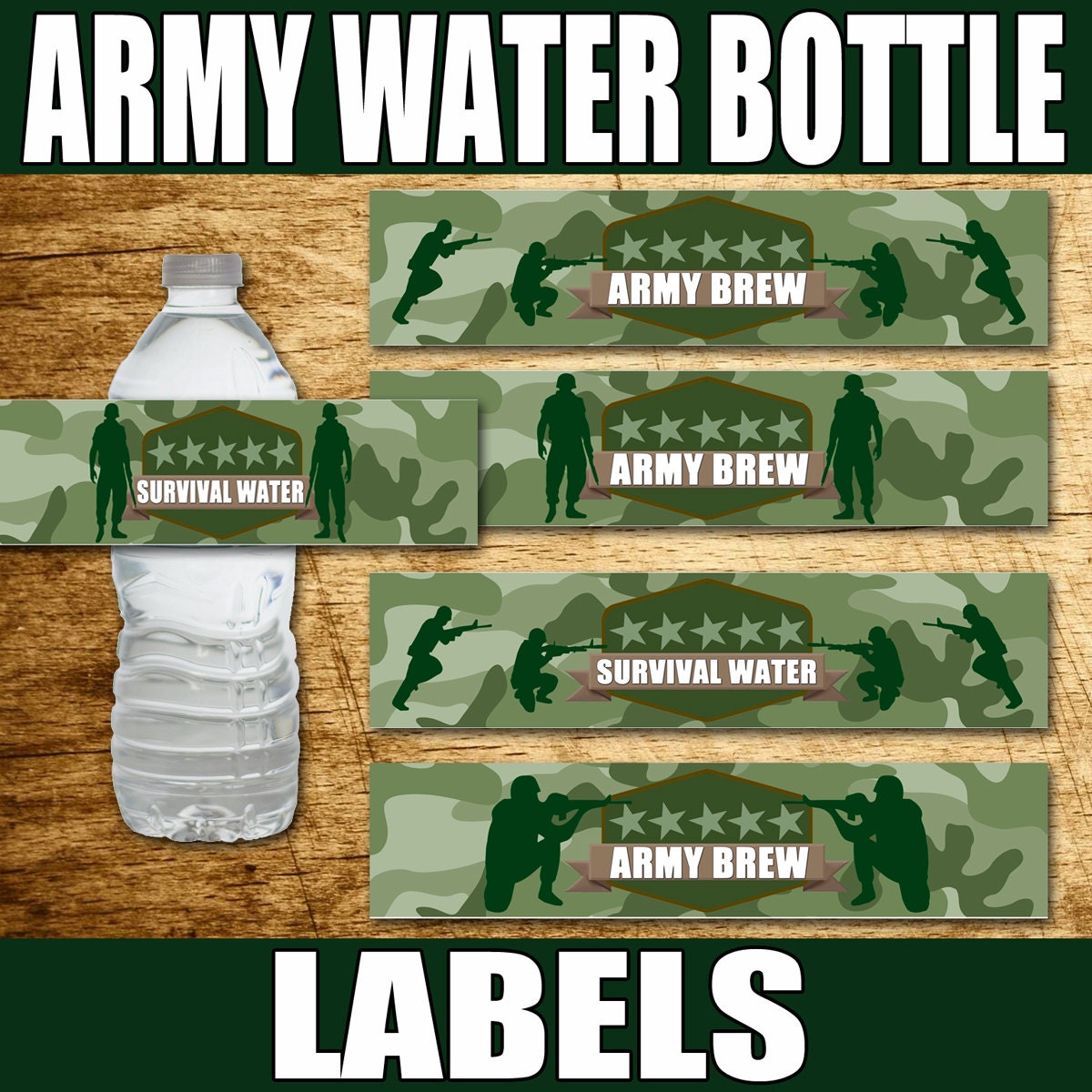 Printable ARMY PARTY Army Birthday Army Decorations