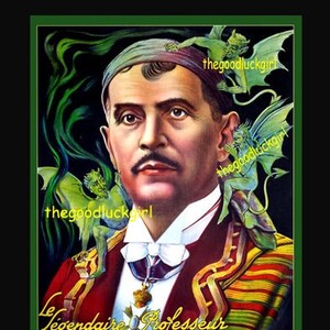 Instant Download Magician BENEVOL WITH DEMONS Vintage Halloween Sheet Music Cover Art Print picture Downloadable