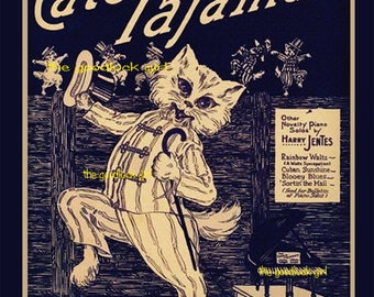 Instant Download THE CAT'S PAJAMAS 16x20 Vintage Sheet Music Art Print Digital Downloadable