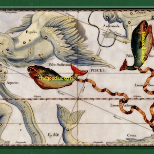 Instant Download HOROSCOPE Sign *PISCES* February 19 - March 20 ZODIAC Art Print Picture Downloadable