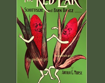 The RED EAR CORN 8x10 Vintage sheet music cover Art Print Kitchen picture