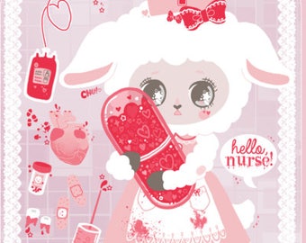 Little Lamby Nurse Postcard