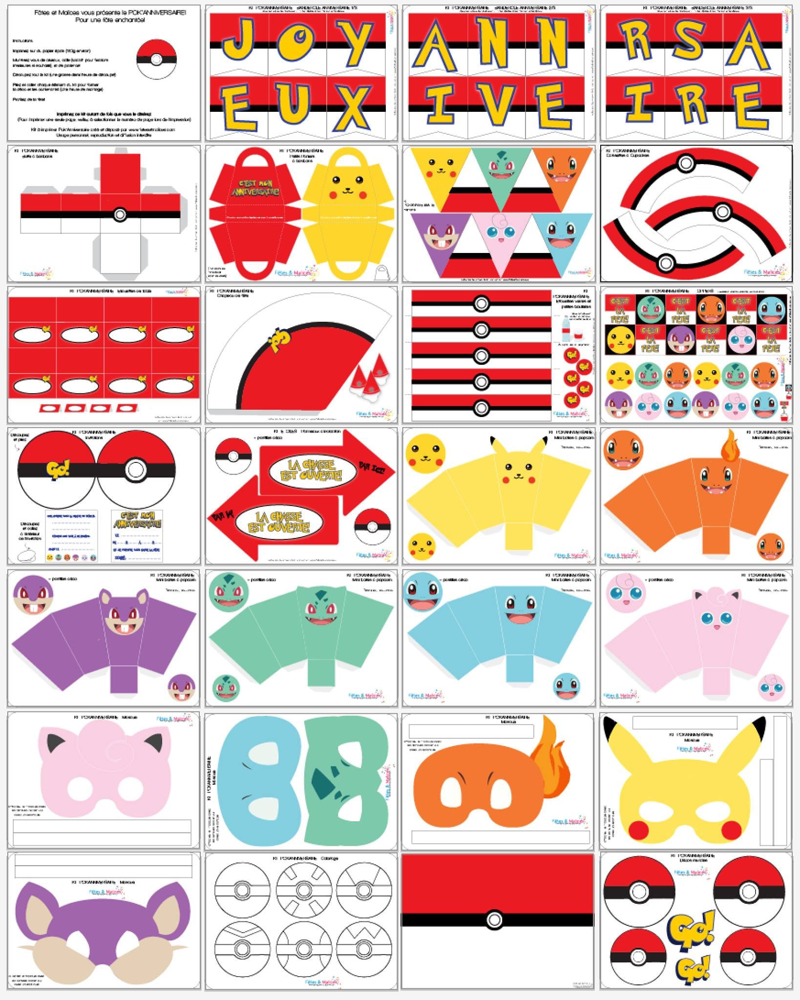 Decoration Anniversaire Pokemon Etsy Decoration Anniversaire Pokemon Etsy