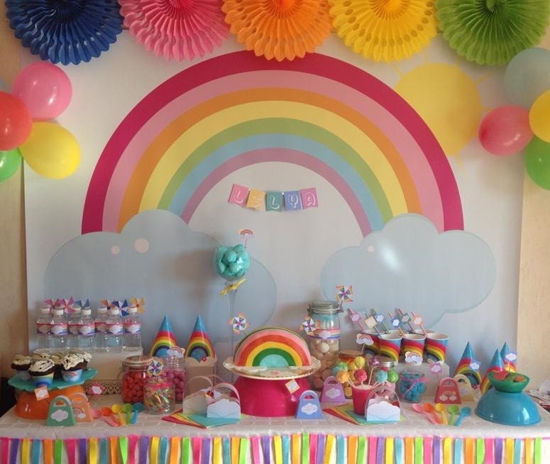 Decoration Anniversaire Arc En Ciel Etsy New Zealand