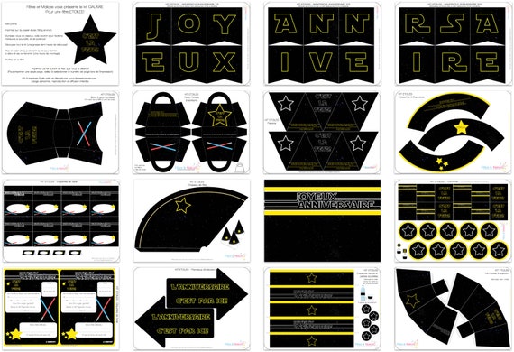 Decoration Anniversaire Type Starwars Etsy