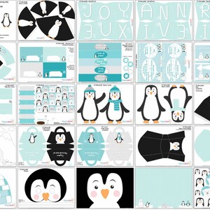 Penguins and ice floe birthday decoration
