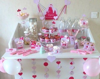 Printable Mega Princesses birthday decoration kit