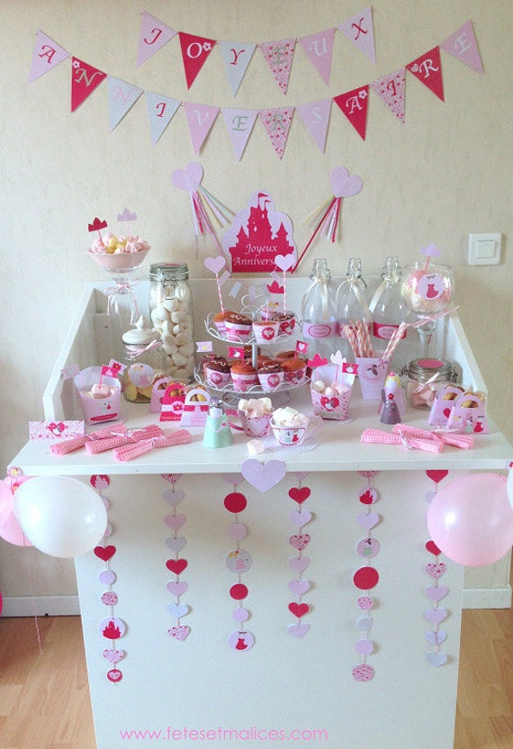 Kit décoration anniversaire PRINCESSE - Un Anniversaire en Or