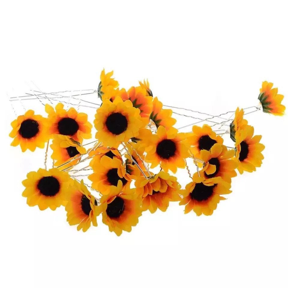 Sunflower Hair Pin set of 5 Sunflower Hair U Pin Sunflower - Etsy