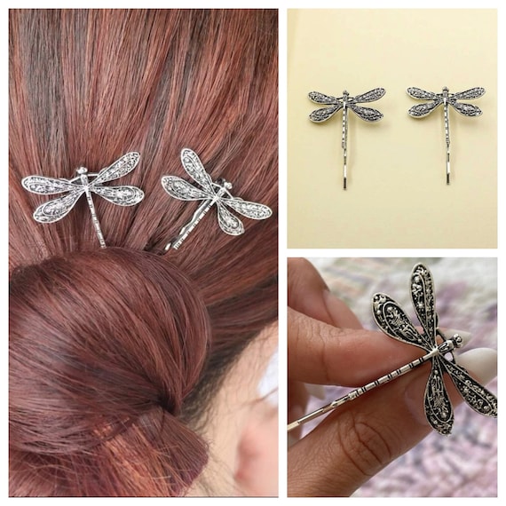 Vintage Dragonfly Hair Clip of Hair Pins - Etsy