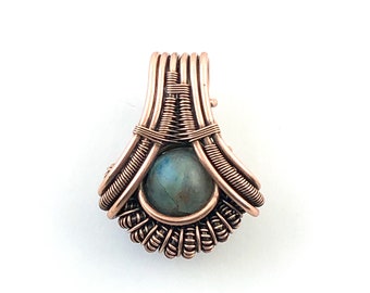 Quantum Quattro pendant wire wrapped in copper.  Communion