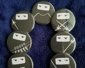Ninja Button Pins 1.25"