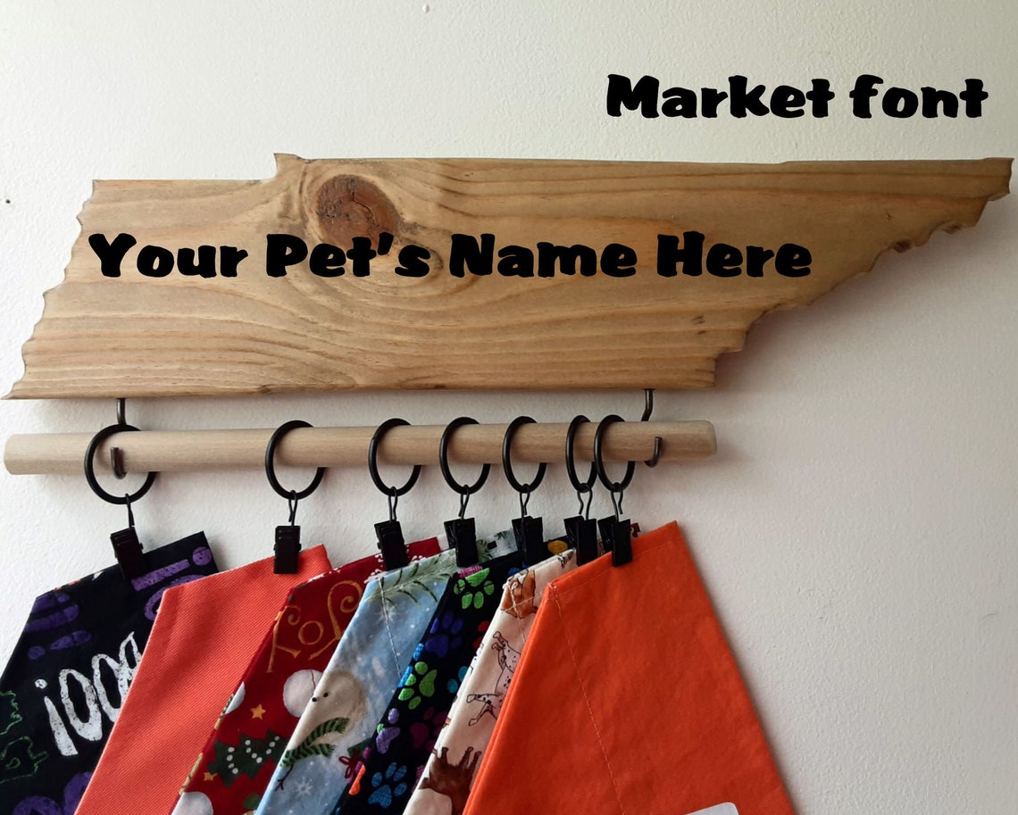 Tennessee Bandana holder personalized dog bandana display Etsy
