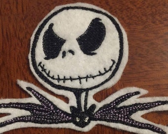 Jack Pumpkin King Embroidery Design, Bat Bow Tie (4x4 Hoop) (Digital Download)