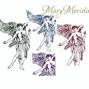 Guardian Angel Wings~Heaven~Machine Embroidery Design Download~MaryMeridius~4 designs~4x4 5x7 9x6~romance~Love~valentines day~gift~memorial