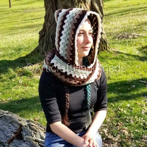 Scoodie, Hooded scarf, Hooded cowl, Fall and Winter fashion, Unisex Wear - Hand crocheted